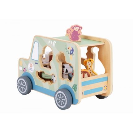 Tooky Toy Ξύλινο Τζιπ με Ζωάκια Animal Jeep TK960 6972633376446 18m+
