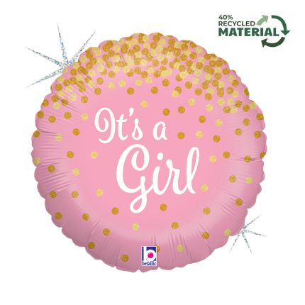 18″ Μπαλόνι Γέννησης It’s A Girl Glittering 45εκ | 36586GH