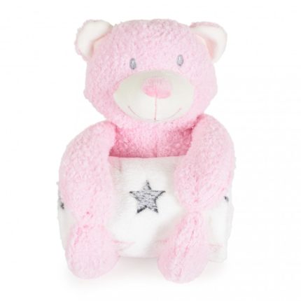 Bρεφική Κουβέρτα (90x75cm) Rory Bear Pink 3800146271688 - Cangaroo