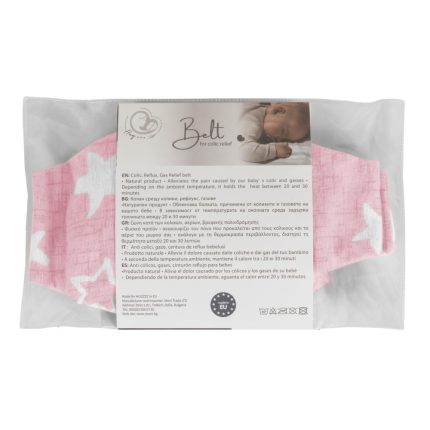 Θερμική Ζώνη Κατά των Κολικών Anti Colic Bellt Pink with White Stars 3800146273170 - Hugzzz