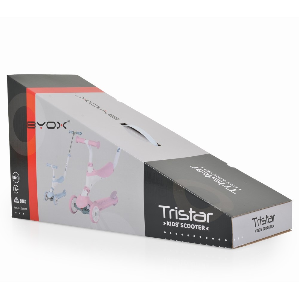 Byox Παιδικό Πατίνι Τρίτροχο 3 σε 1 Tristar Pink 3801005300020 Byox Παιδικό Πατίνι Τρίτροχο 3 σε 1 Tristar Pink 3801005300020