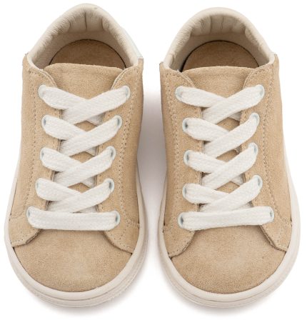 Babywalker Βαπτιστικό Παπουτσάκι Περπατήματος για Αγόρι Δετά Σνίκερς Μπεζ BS3092