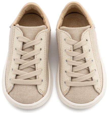 Babywalker Βαπτιστικό Παπουτσάκι Περπατήματος για Αγόρι Δετά Ημίμποτα Μπεζ BS3093