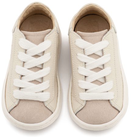 Babywalker Βαπτιστικό Παπουτσάκι Περπατήματος για Αγόρι Δετά Σνίκερς Εκρού BS3097