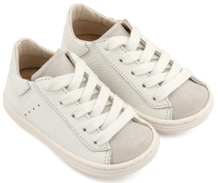 Babywalker Βαπτιστικό Παπουτσάκι Περπατήματος για Αγόρι Δετά Σνίκερς Λευκό BS3097