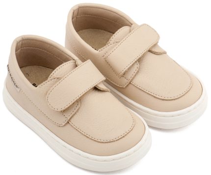 Babywalker Βαπτιστικό Παπούτσι Περπατήματος Δερμάτινο Μοκασίνι Μπεζ BW4310