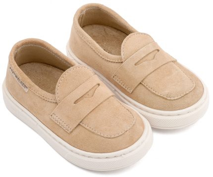 Babywalker Βαπτιστικό Παπούτσι Περπατήματος Καστόρινo Loafer Μπεζ BW4311