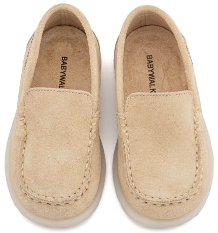 Babywalker Βαπτιστικό Παπούτσι Καστόρινο Loafer Μπεζ BW4313