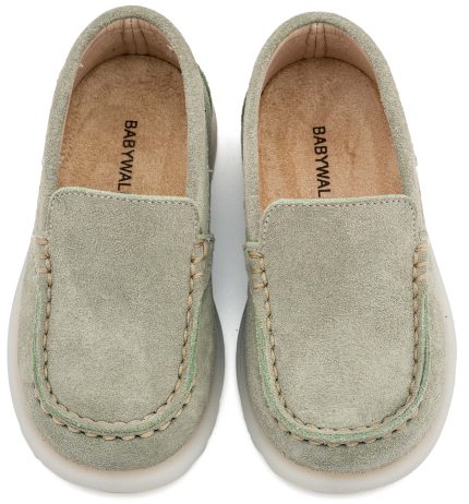 Babywalker Βαπτιστικό Παπούτσι Καστόρινο Loafer Μέντα BW4313