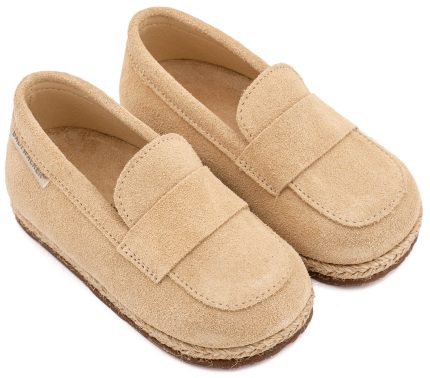 Babywalker Βαπτιστικό Παπούτσι για Αγόρι Καστόρινες Εσπαντρίγες Μπεζ BW4319