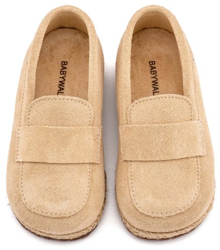 Babywalker Βαπτιστικό Παπούτσι για Αγόρι Καστόρινες Εσπαντρίγες Μπεζ BW4319