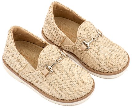 Babywalker Βαπτιστικό Παπούτσι για Αγόρι Loafers Μπεζ EXC5311