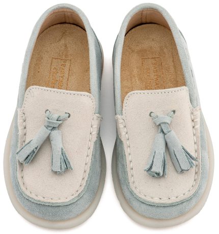 Babywalker Βαπτιστικό Παπούτσι για Αγόρι Loafers με Φουντάκια Μίνεραλ EXC5317