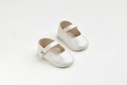 Χειροποίητη Βαπτιστική Μπαλαρίνα Αγκαλιάς με Διακοσμητικό Στρας για Κορίτσι Εκρού K600Ε | Everkid