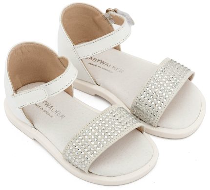 Babywalker Βαπτιστικό Πέδιλο Διακοσμημένο με Στρας LU6133 Λευκό