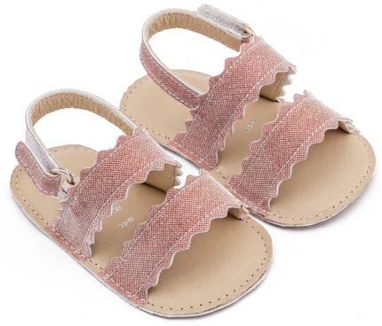 Babywalker Βαπτιστικό Παπουτσάκι Αγκαλιάς Πέδιλο με Κουλεδάκι MI1659 Ροζ