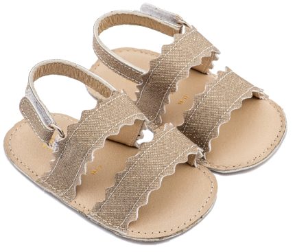 Babywalker Βαπτιστικό Παπουτσάκι Αγκαλιάς Πέδιλο με Κουλεδάκι MI1659 Πλατίνα