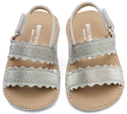 Babywalker Βαπτιστικό Παπουτσάκι Αγκαλιάς Πέδιλο με Κουλεδάκι MI1659 Ασημί
