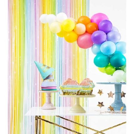 Mix Πολύχρωμη Μεταλλική Κουρτίνα Διακόσμησης (195x100εκ) | CRT3