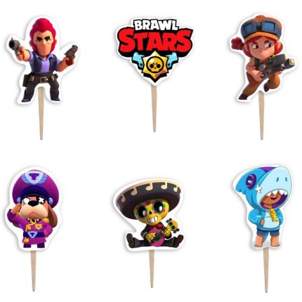 Οδοντογλυφίδες Πάρτυ Brawl Stars 6τμχ (13cm) | P25917