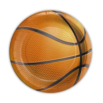 Πιάτα γλυκού – Μπάλα Μπάσκετ 6 τμχ (18εκ) | 76596