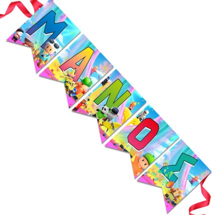 Σημαιάκια με όνομα Stumble Guys (13 x 18 cm) | P25965