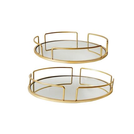 Σετ Δίσκος 2τμχ Στρογγυλός με Καθρέφτη ΝΒ667