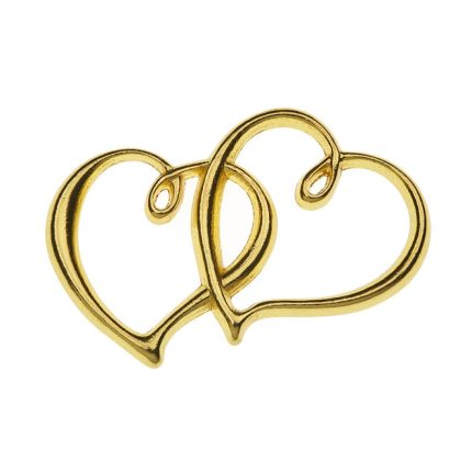 Διπλή Καρδιά Χρυσή 25τμχ (2x3εκ) NU1345