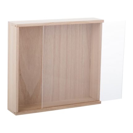 Ξύλινο Κουτί Δώρου (21,5x23,5x5εκ) Ε55