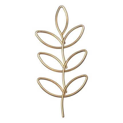 Μεταλλικό Στοιχείο Κλαδί Ελιάς Χρυσό 10τμχ Ε80