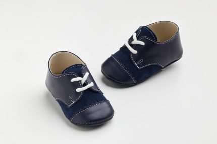 Χειροποίητο Βαπτιστικό Παπουτσάκι Αγκαλιάς για Αγόρι Μπλε Α603Μ, Everkid