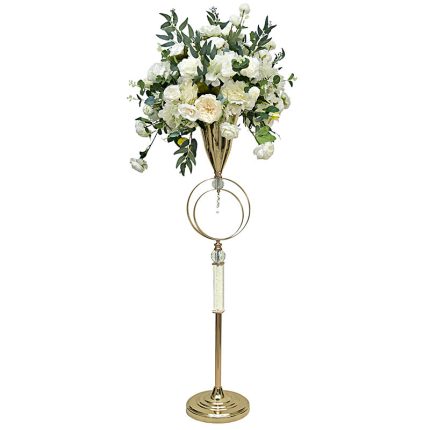 Μεταλλικός Διακοσμητικός Κηροστάτης σε Χρυσή Απόχρωση | CSS/362004