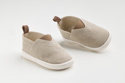 Χειροποίητο Βαπτιστικό Παπουτσάκι-Εσπαντρίγια για Πρώτα Βήματα για Αγόρι Μπεζ FS60E, Everkid