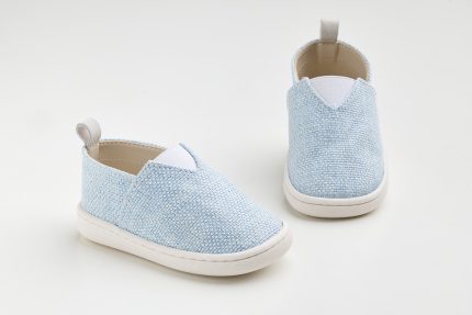 Χειροποίητο Βαπτιστικό Παπουτσάκι-Εσπαντρίγια για Πρώτα Βήματα για Αγόρι Γαλάζιο FS60P, Everkid