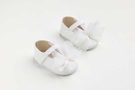 Χειροποίητη Βαπτιστική Μπαλαρίνα Αγκαλιάς Λευκό με Γκλίτερ, Τούλι και Φτερά K617A | Everkid