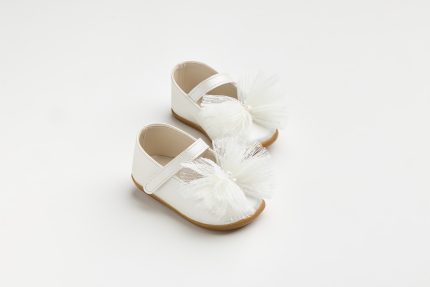 Χειροποίητη Βαπτιστική Μπαλαρίνα Πρώτα Βήματα για Κορίτσι Εκρού K629E | Everkid