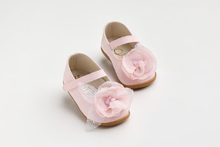 Χειροποίητη Βαπτιστική Μπαλαρίνα Πρώτα Βήματα για Κορίτσι Ροζ K632P | Everkid