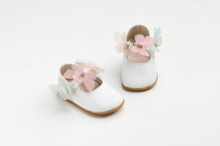 Χειροποίητη Βαπτιστική Μπαλαρίνα Πρώτα Βήματα για Κορίτσι Λευκό K633A | Everkid