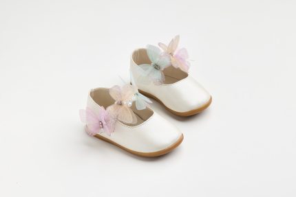 Χειροποίητη Βαπτιστική Μπαλαρίνα Πρώτα Βήματα για Κορίτσι Εκρού K633E | Everkid