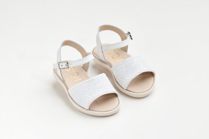 Χειροποίητο Βαπτιστικο Σανδάλι Περπατήματος για Κορίτσι Λευκό K640A | Everkid