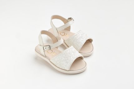Χειροποίητο Βαπτιστικο Σανδάλι Περπατήματος για Κορίτσι Εκρού K640E | Everkid