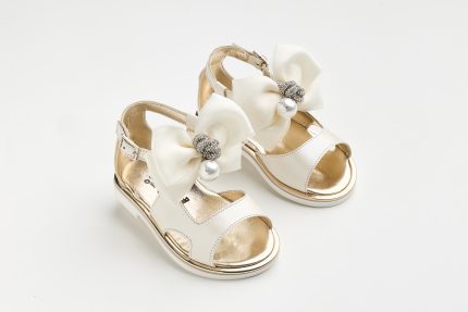 Χειροποίητο Βαπτιστικο Σανδάλι Περπατήματος για Κορίτσι Εκρού KE15 | Everkid