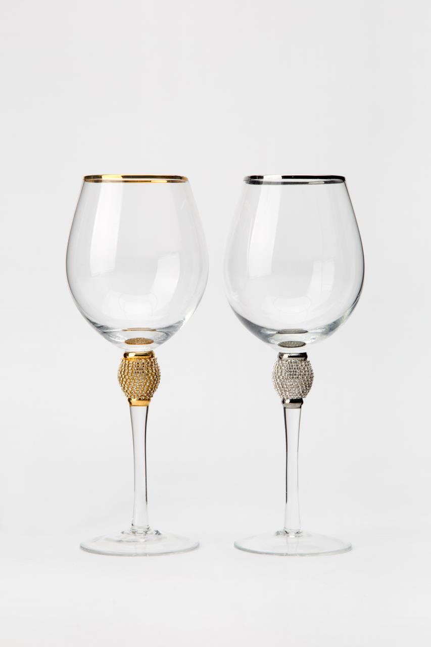 Ποτήρι Κρασιού με Στρας και Ρίγα | WGGR/38902 Ποτήρι Κρασιού με Στρας και Ρίγα | WGGR/38902