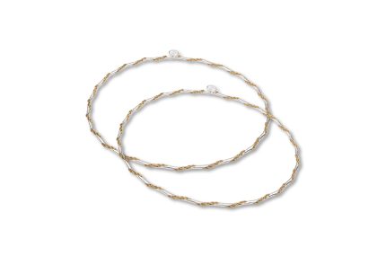 Στέφανα Γάμου Επάργυρα Στριφτή Γυαλιστερή Βέργα STP4833 | Georgiou