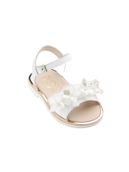 Χειροποίητο Βαπτιστικο Σανδάλι Περπατήματος για Κορίτσι Λευκό K639A | Everkid
