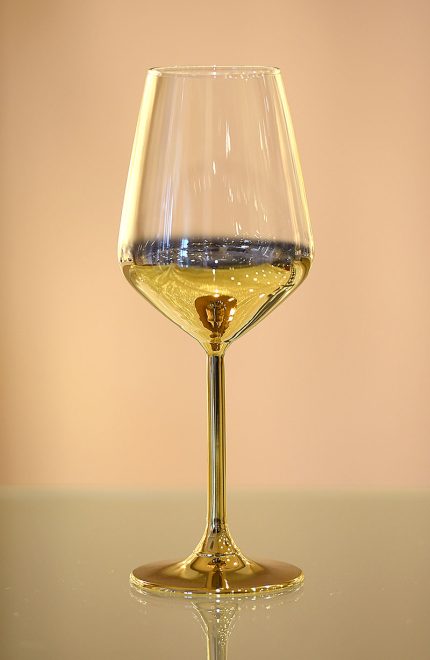 Ποτήρι Κρασιού Ντεγκραντέ Χρυσό Διάφανο | GL/13/46907