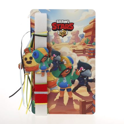 Πασχαλινή Λαμπάδα με Ξύλινη Πινακίδα Πόρτας με Θέμα Brawl Stars ΠΛ-2620 (Υ.30 Π.18cm) || Bellissimo