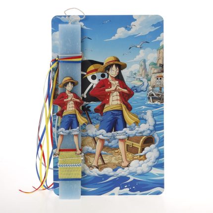 Πασχαλινή Λαμπάδα με Ξύλινη Πινακίδα Πόρτας με Θέμα One Piece ΠΛ-2630 (Υ.30 Π.18cm) || Bellissimo