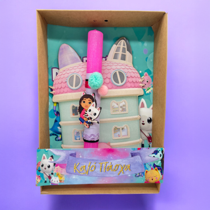 Λαμπάδα Το Κουκλόσπιτο της Γκάμπι Αρωματική με Ξύλινο Κάδρο | LAM15