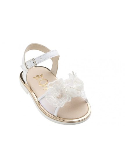 Χειροποίητο Βαπτιστικο Σανδάλι Περπατήματος για Κορίτσι Λευκό K645A | Everkid